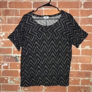 Black and White Blouse